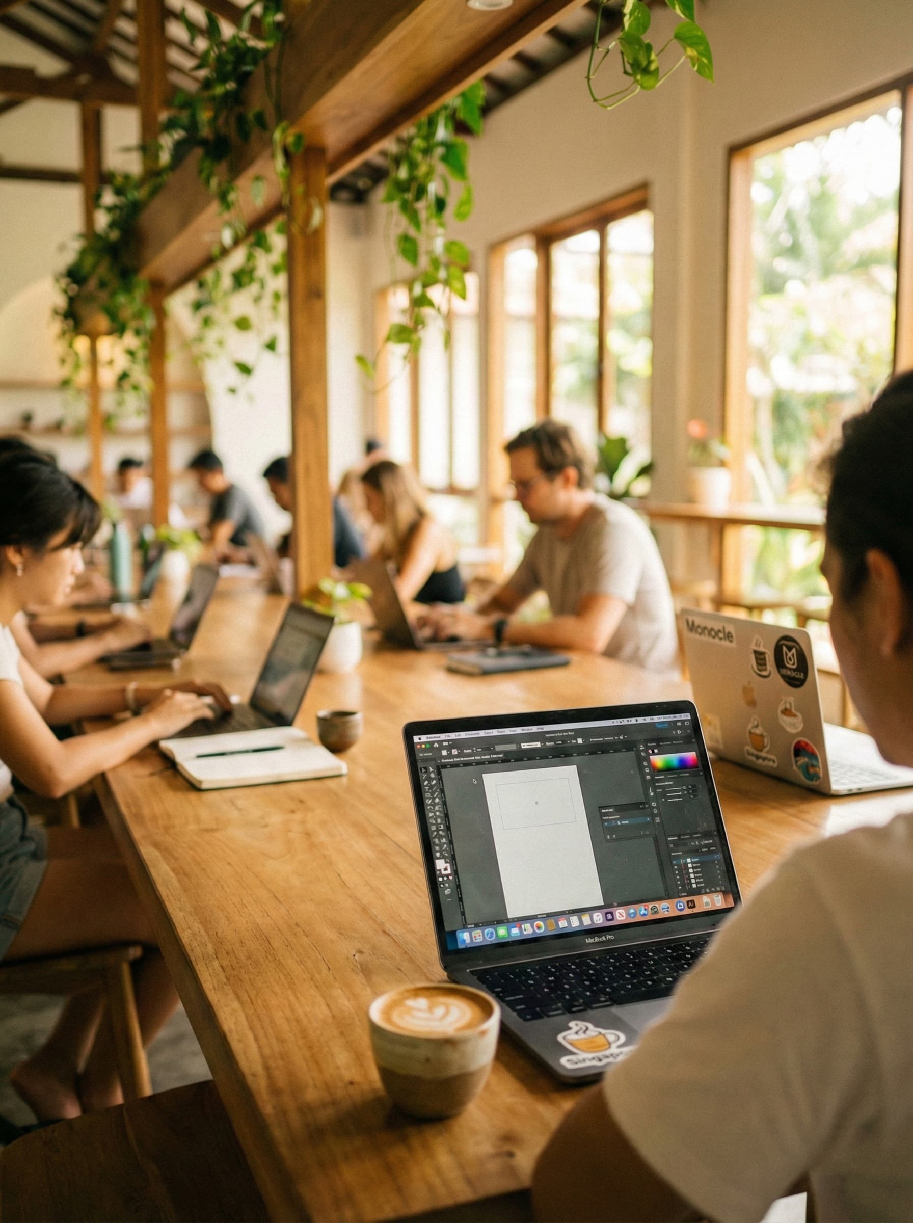 Working from a coworking space in Singapore